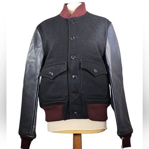 Navy and Burgandy  boy's Jacket